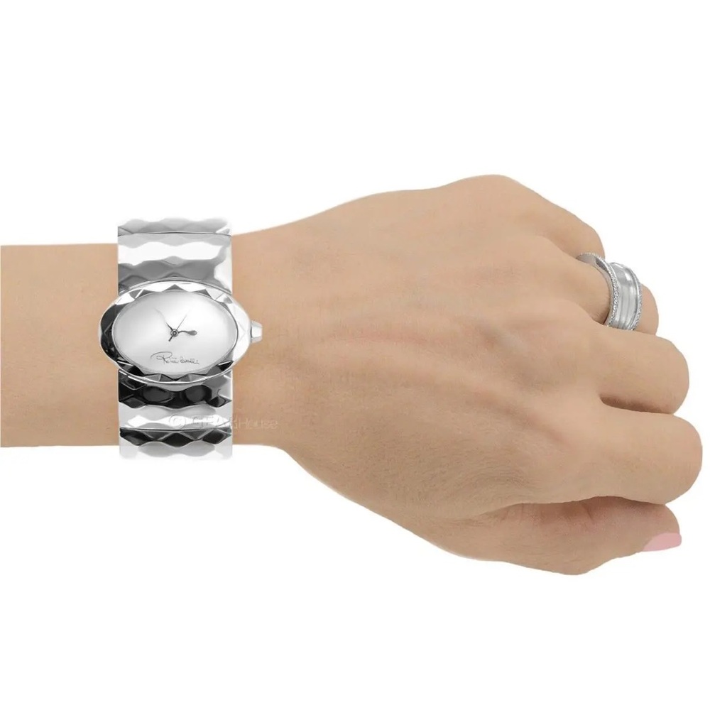 New $440 Roberto Cavalli Women's Multiface Swarovski Crystal Analog Watch - Picture 5 of 5